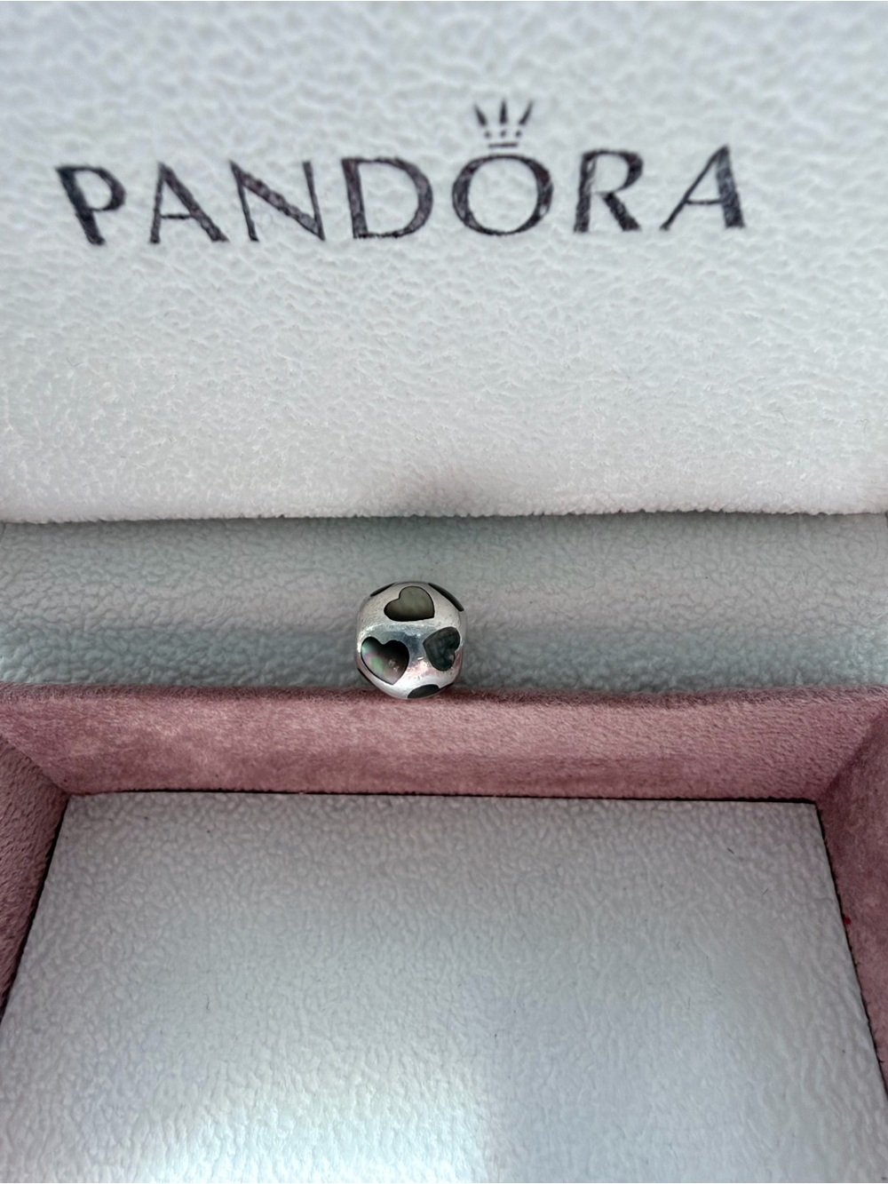 Pandora Silver Heart Cutout Spacer Charm - Silver